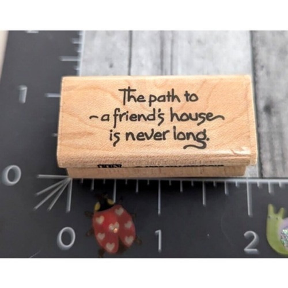 Stampendous Short Path Friends House 866 Rubber Stamp Wood #E6